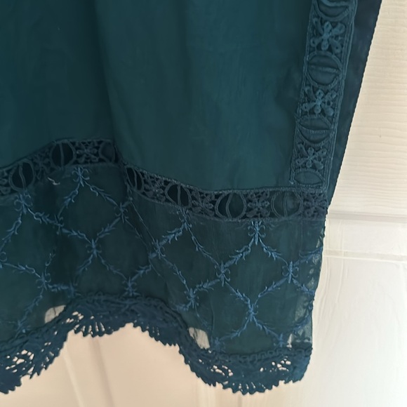 Agha Hassan 3 piece Pakistani suit -deep teal - Picture 5 of 9